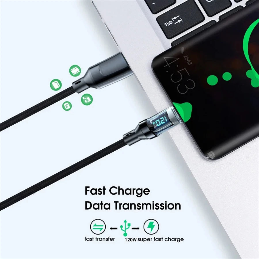 Fast Charging Cable With LED Display