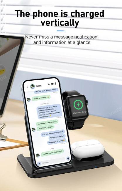 3 in 1 LED Wireless Charger