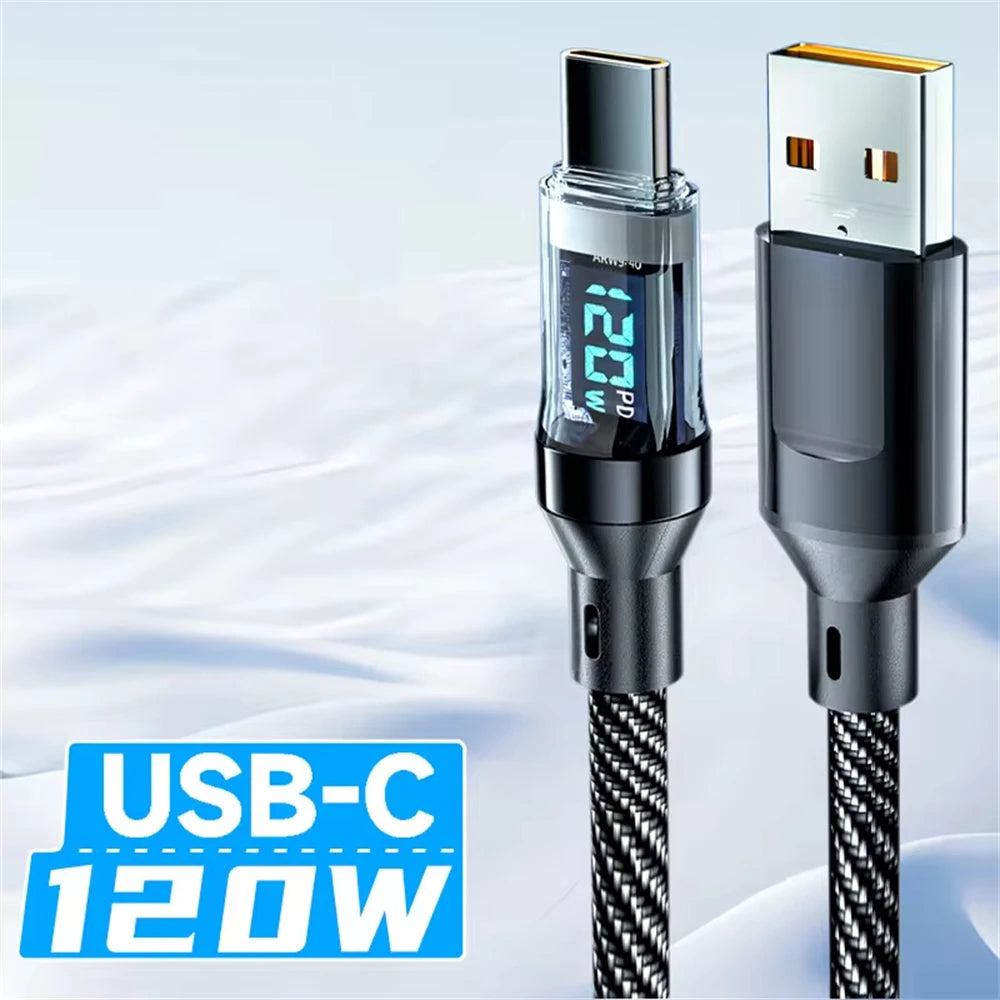 Fast Charging Cable With LED Display