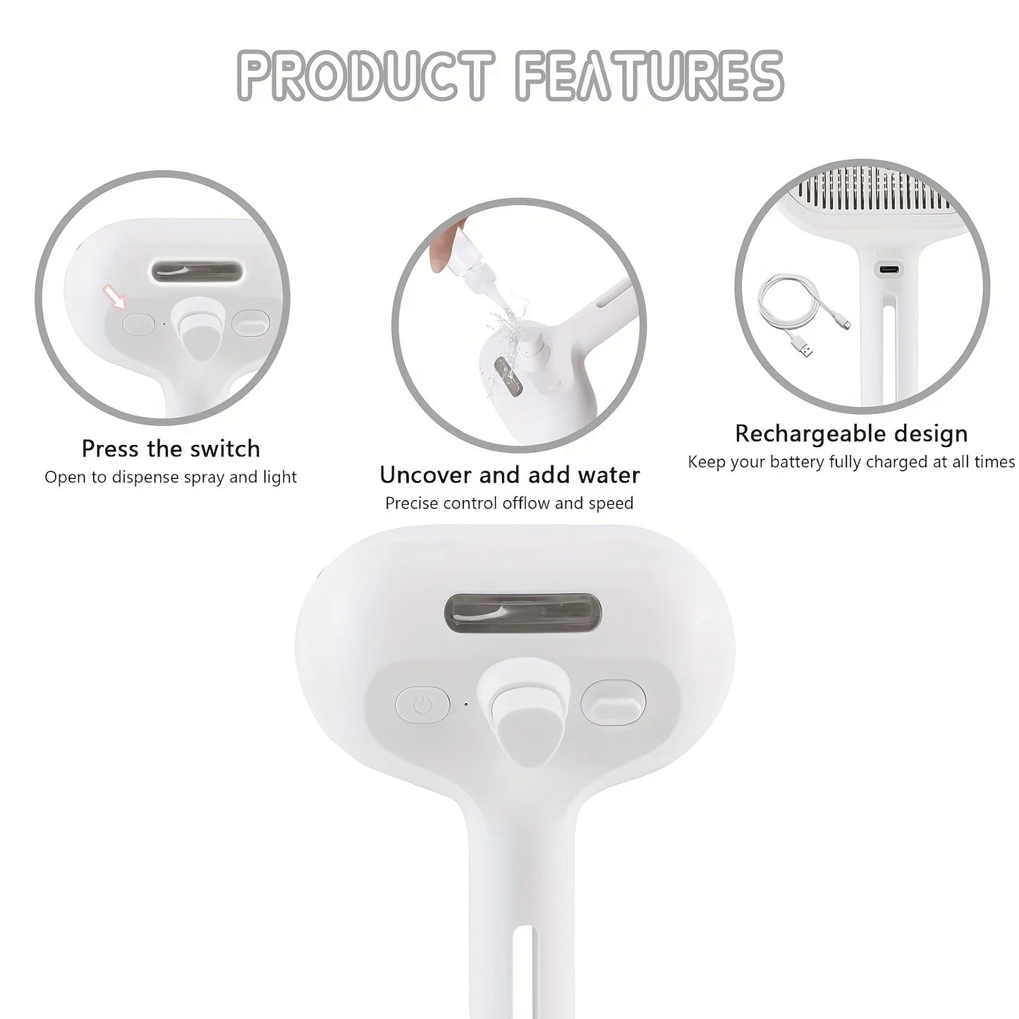 Electric Pet Spray Hair Comb